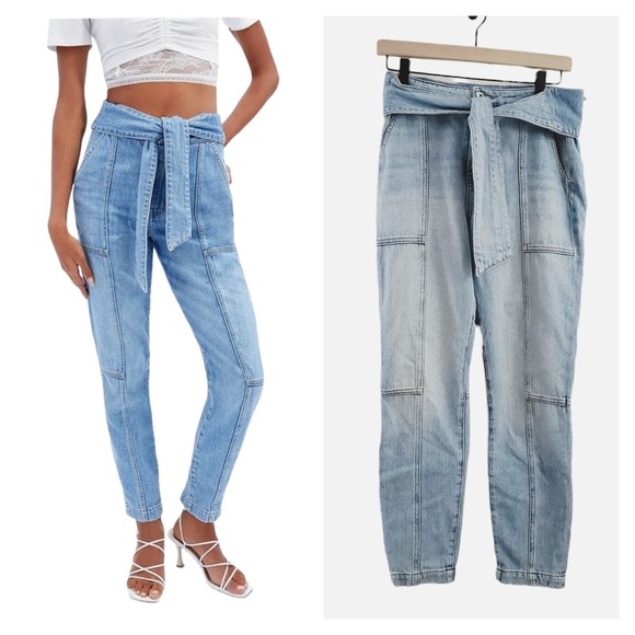 Jonathan Simkhai Denim - Jonathan Simkhai Standard 26 Henley Tie Waist Jeans Zuma Light Wash